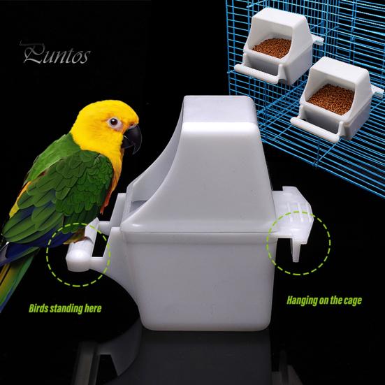 Cajas de alimentación para pájaros, 2 uds., cómodas, fáciles de limpiar, diseño colgante desmontable, cajas de comida para pájaros, suministro para loros