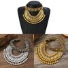 Ethnic Style Vintage Beaded Pendant Necklace With Geometric Design For Daily Wear