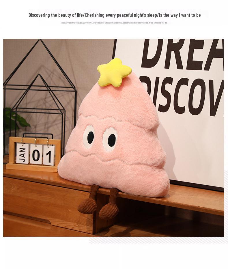 Adorable Christmas Tree Plush Pillow Doll Toy - Cartoon Dopamine Rag Doll Sofa Cushion