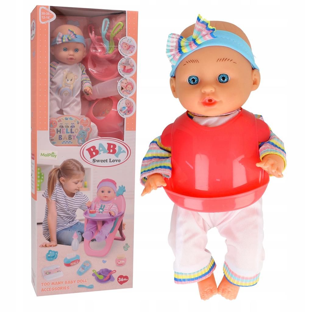 [PACZB] Baby doll with feeding accessories and seat Z3410