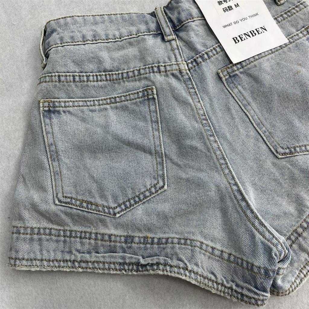 2026 New American Retro High-Waist Spicy Girl Slim Fit Denim Shorts for Women - Summer Style Hot Pants