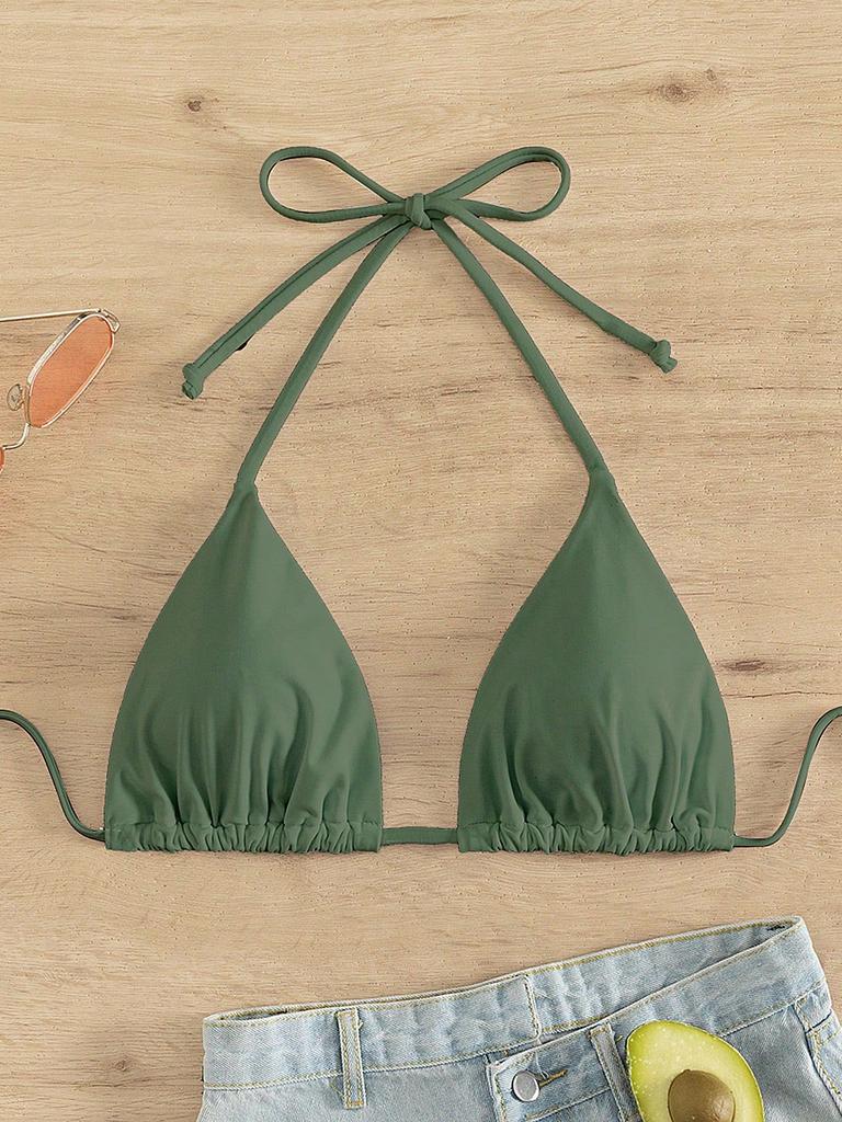 New multi-color neck strap hot spring bikini sexy split swimsuit
