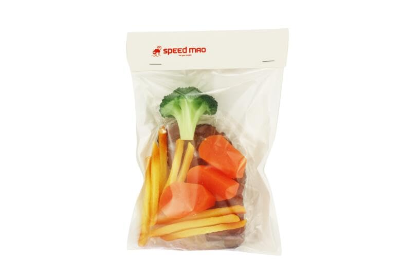 Speed Mao Realistic Food Sample Set with and Potatoes Steak, Broccoli, Carrots,