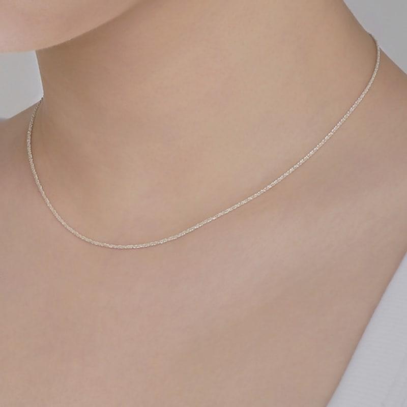 

POSTLUDE [SILVER] SOFT SHINE CHAIN necklace (SLIM) SINGLE TYPE