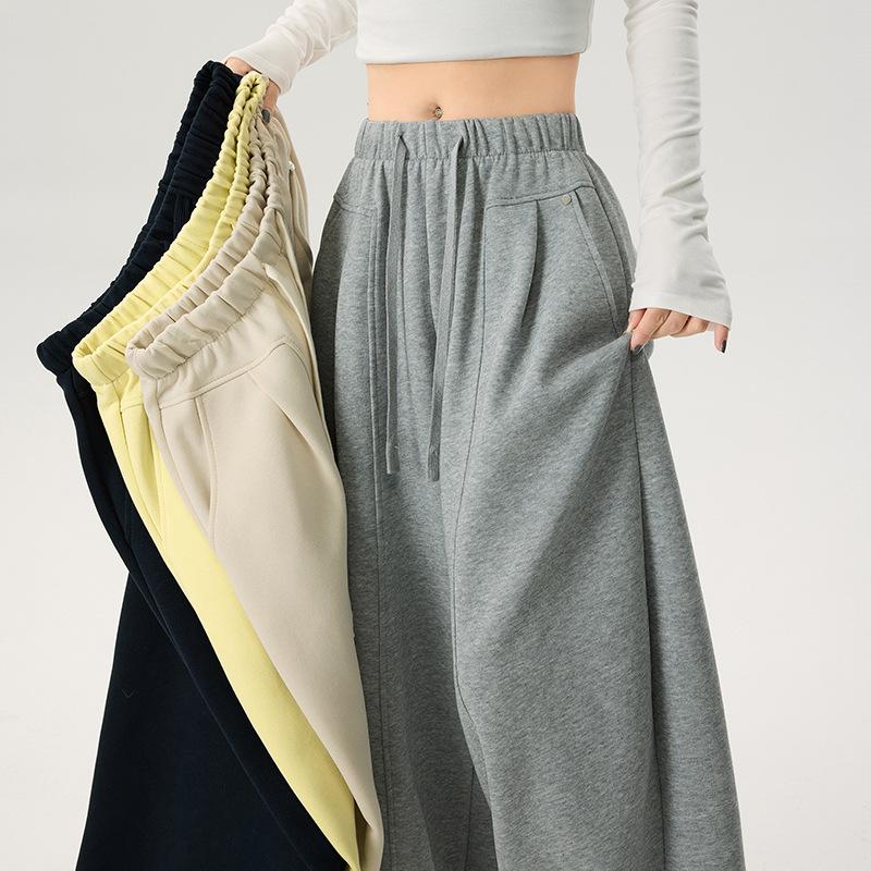 Women s Drapey Loose Fit Wide-Leg Sports Sweatpants - Spring 2026 Edition 2XL жёлтый