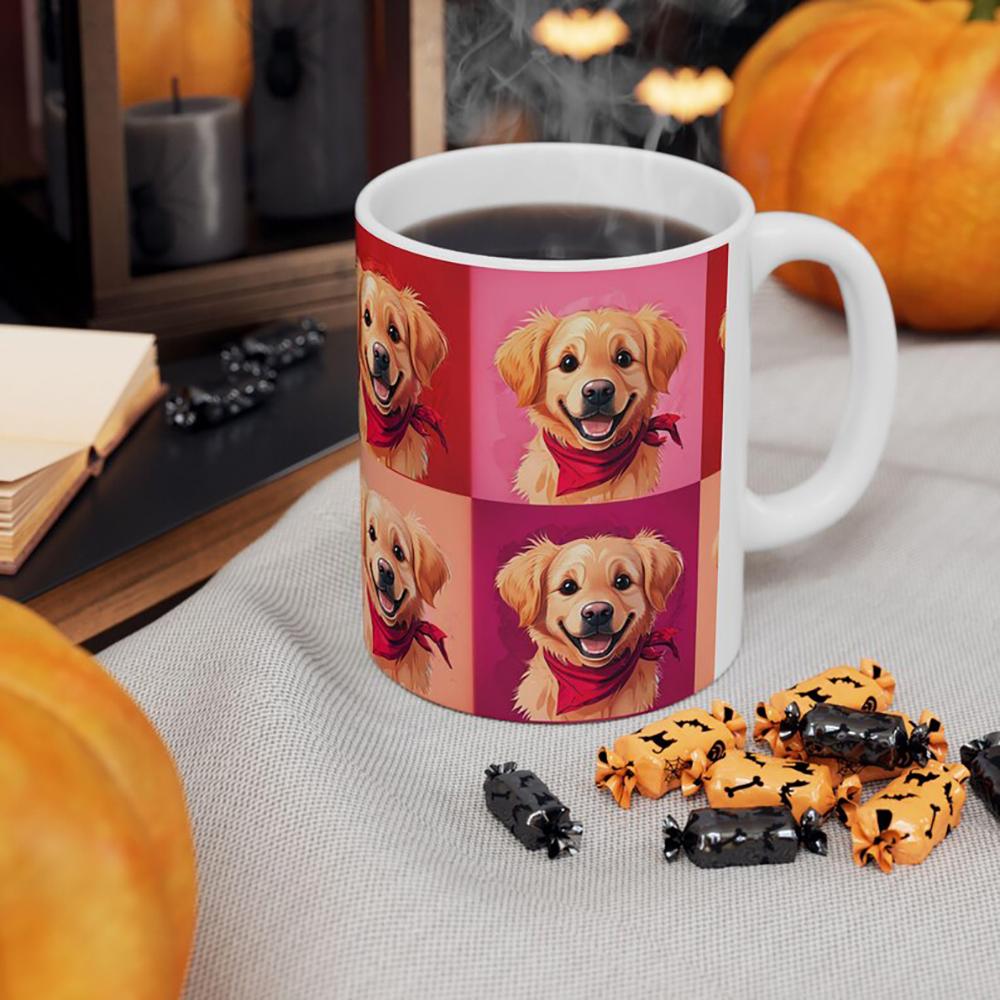Made-to-Order Dog Watercolor Portrait Mug Custom Picture Text Drinkware Pet Commemoration Gift for Pet Families BFF Boyfriend