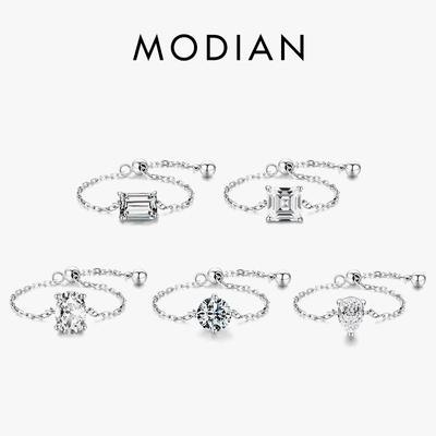 Modian 5 Stil Klar CZ Gliederkette Ring Trendy 925 Sterling Silber Einstellbar Charm Gold Farbe Ringe Für Frauen Hochzeit Schmuck