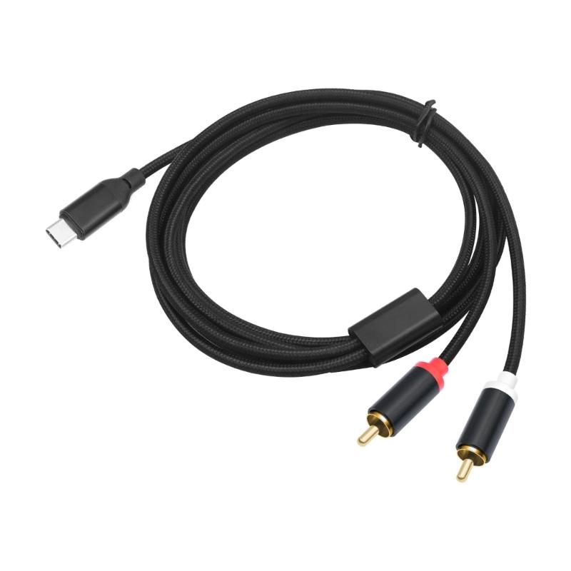 

Надійний аудіокабель Type C до 2RCA USB C до 2RCA для телефону S23 S22 S21 Підсилювачів Динаміка 100см/200см/300см Довжина 1