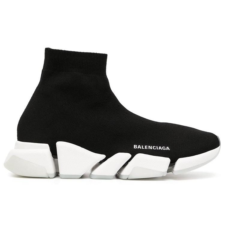 Balenciaga Speed 2.0 Trainers 'Rib-Knit Black' Men's 654020W2DI21091