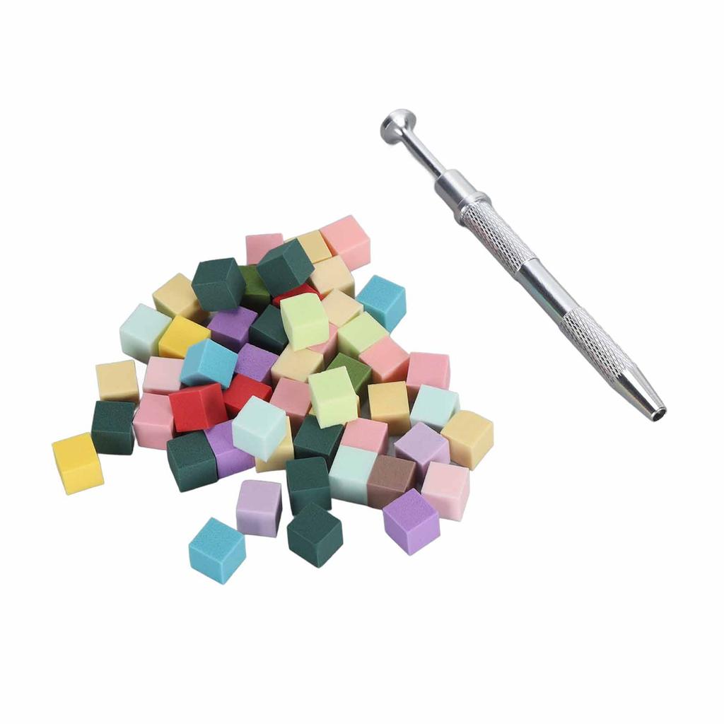 100Pcs Nail Art Soft Sponge Versatile Portable Mini Nail Block Buffer Polisher File Tofu Cubes with