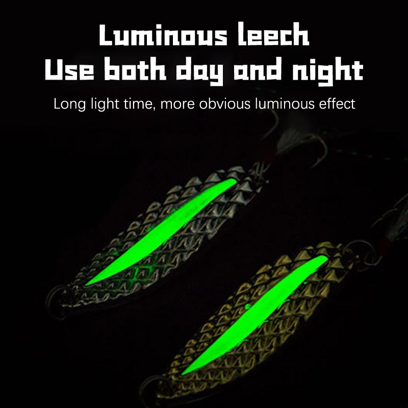1pc Metal Sequin Simulation Fishing Bait Spoon Type Sequin Single Hook Fishing Accessories