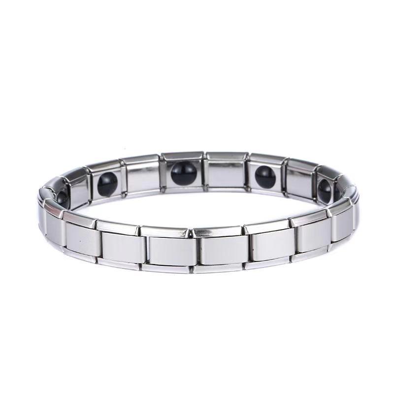 Yingqi's Titanium Steel Anti-Static Electromagnetic Therapy Health Bracelet