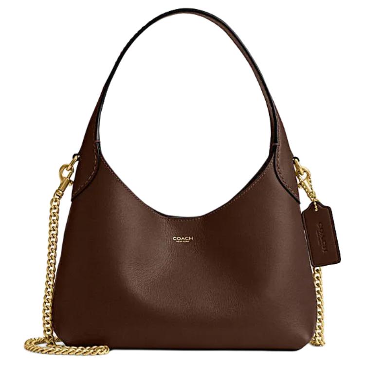 

Coach Brooklyn 23 Logo Magnetic Closure Leather Crossbody Shoulder Bag Medium Women handbags Maple CW614-B4MPL Basic Set (Bag+Dust Bag)
