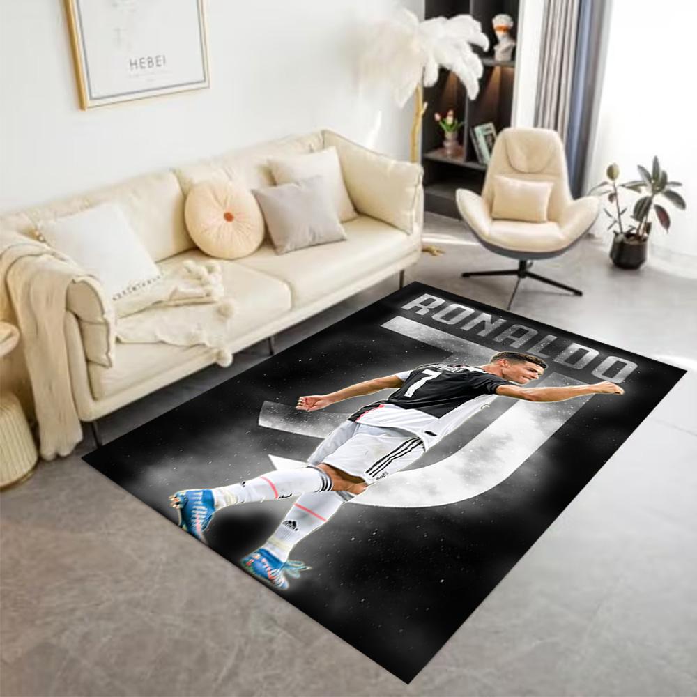 Ronaldo's Legacy Fußball Teppich Design für Spielzimmer Flur Spielzimmer Arbeitszimmer Rutschfester Teppich Anime Büro Dekor