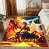 1PC Custom Name "Dragon's Fiery Flight" Theme Floor Mat Ideal for Living Room, Game Rooms, Office, Bedroom,Floor Mat Playful Design