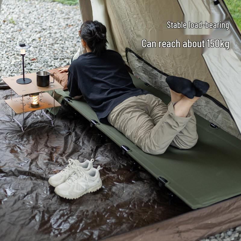 Ultra-Light Aluminum Folding Bed for Camping, Office, Hospital, and Outdoor Use