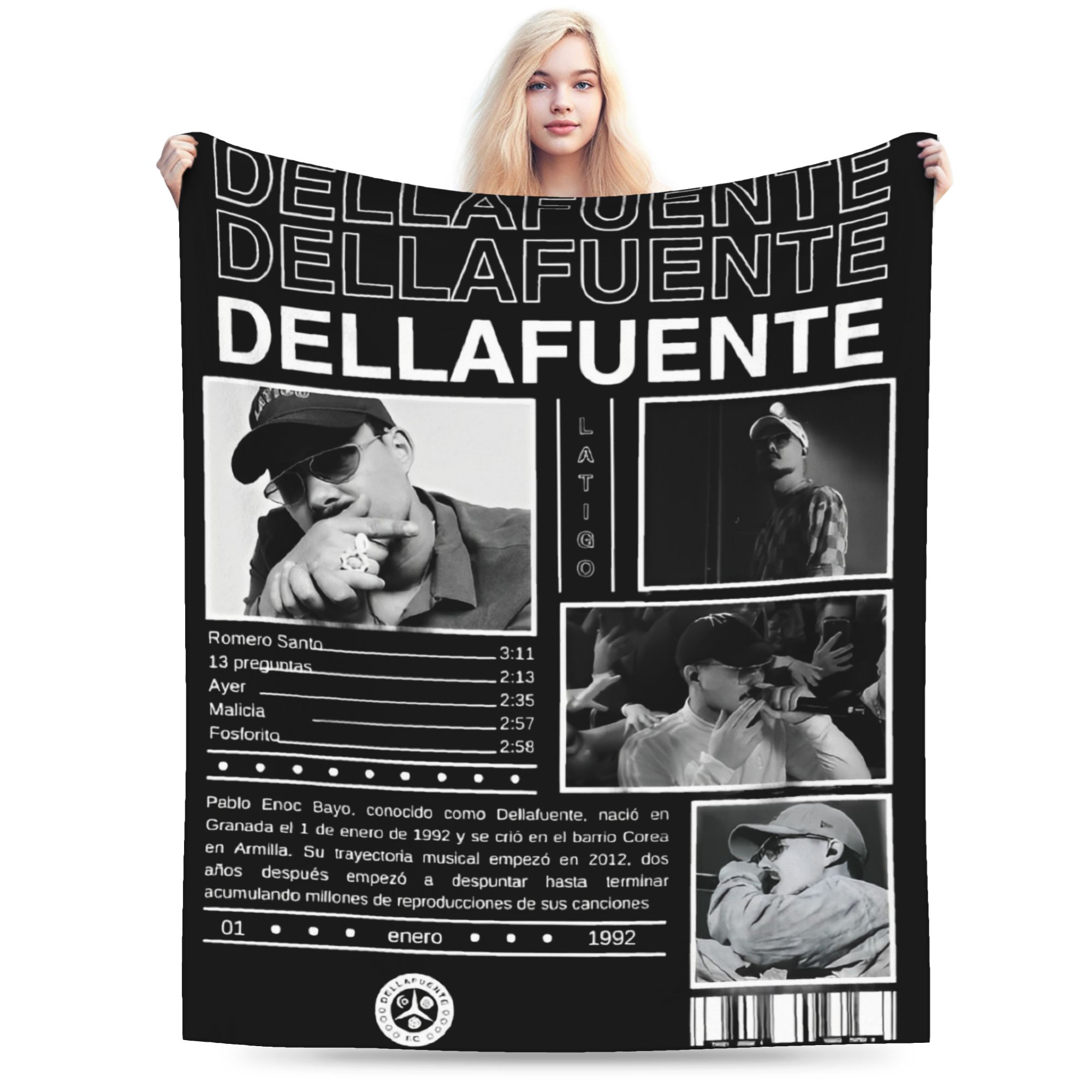 

Dellafuente Rapper FC Logo Blanket Super Soft Cozy Music Tour Throw Blankets for Bed 50x60 Inch Multiple Sizes Quilt 130cmx150cm