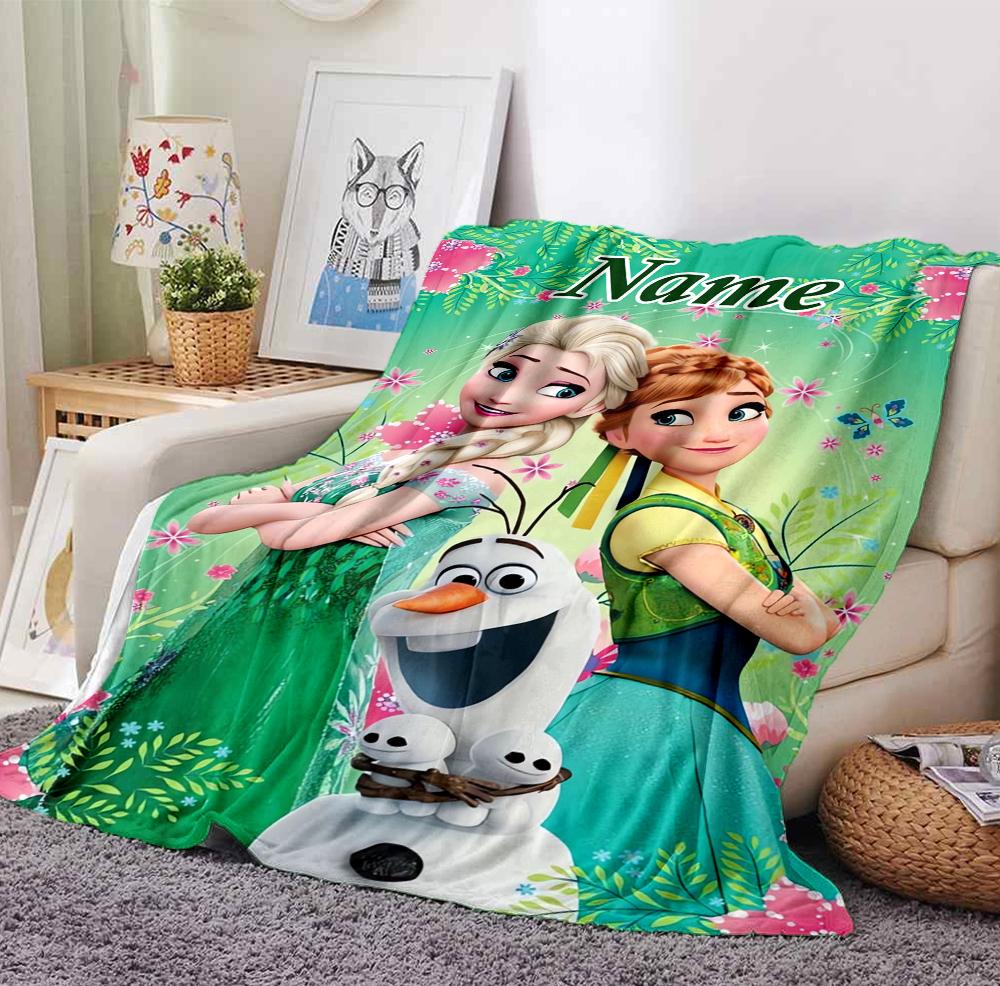 Custom Name Fairy Tale Flannel Blanket Throw Blanket Soft Warm Sofa Bed Decor Unique Gift