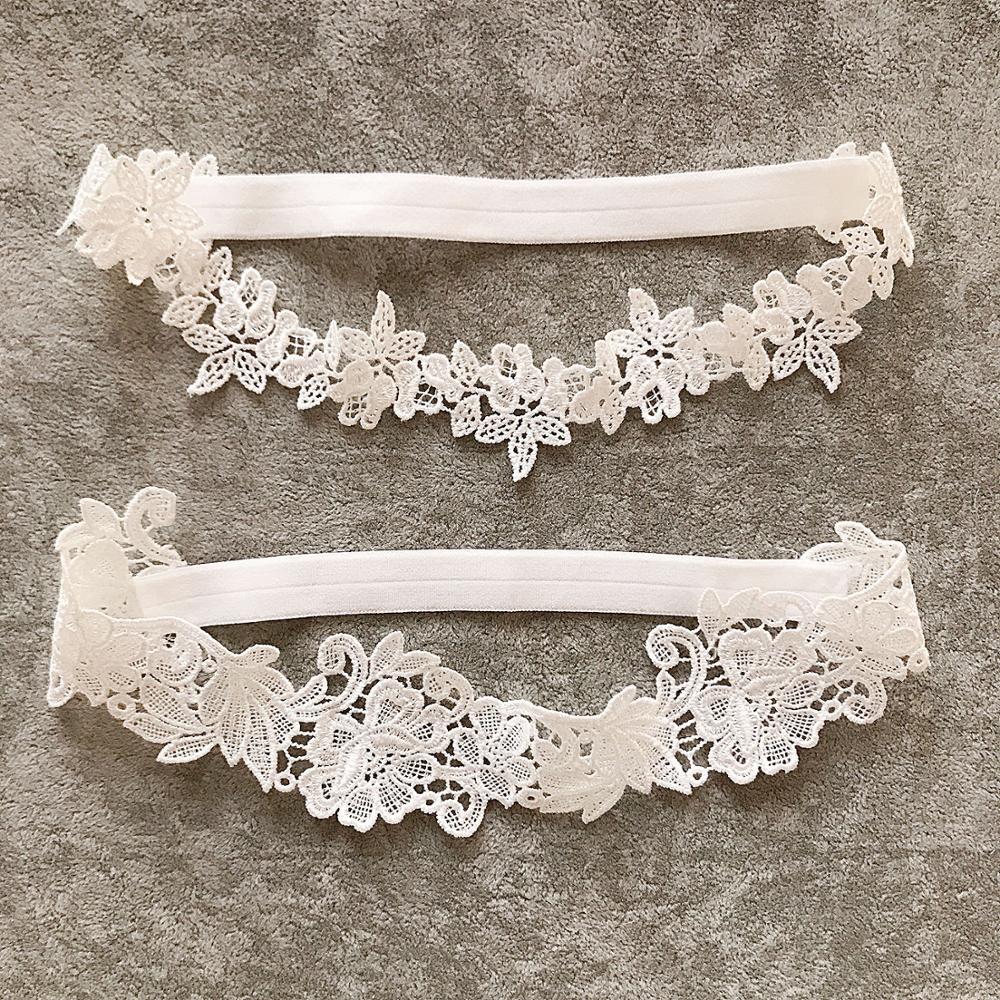 Bride Leg Garter Sexy Lace Women Socks Ring White Black 2pcs Wedding Dress Decoration Leg Ring Stockings Garters Thigh Bands
