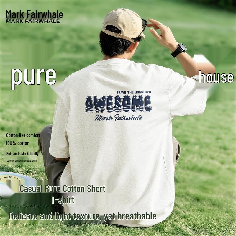 Mark Hua Fei Men s 2026 Loose Fit Cotton T-Shirt 2XL
