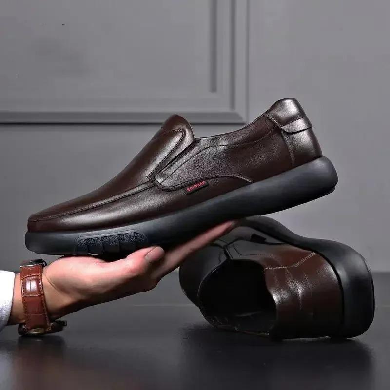 Herren Slipper Mode Lässig Weiche Lederschuhe Komfort Weiche Sohle Fahrschuh Leichte Walking Flats Mokassins Günstige Schuhe für Herren