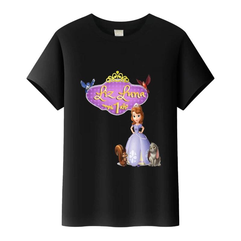 

Fashion Disney Sofia The First Princess Graphic Tees Girl O-Neck Tops White Clothes Blouses Harajuku T-Shirt Summer Tshirt 140