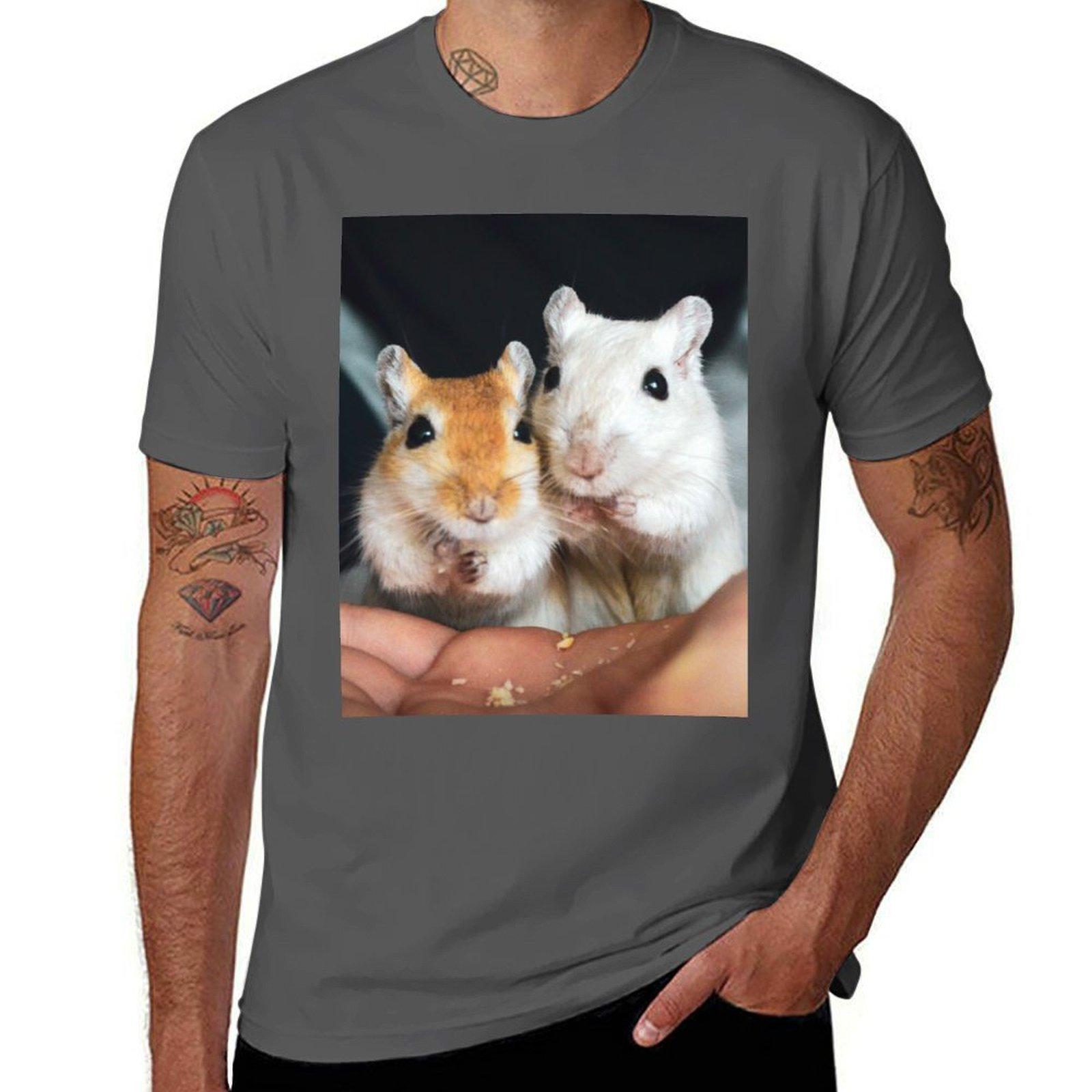 

Gerbils savouring cashew nuts T-Shirt t shirts cotton 100% man graphic t shirt T-Shirt 4XL
