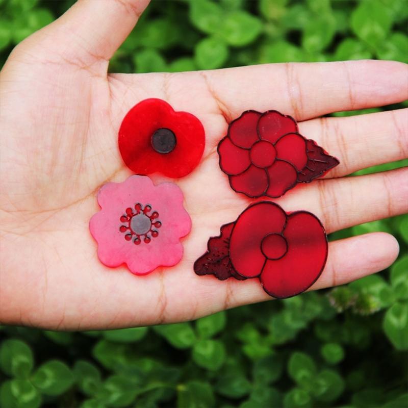 Silicone Poppys Flower Shape Mold High Temperature Resistant Mould for Home Decorations Practical Jewelry Accessory Mold