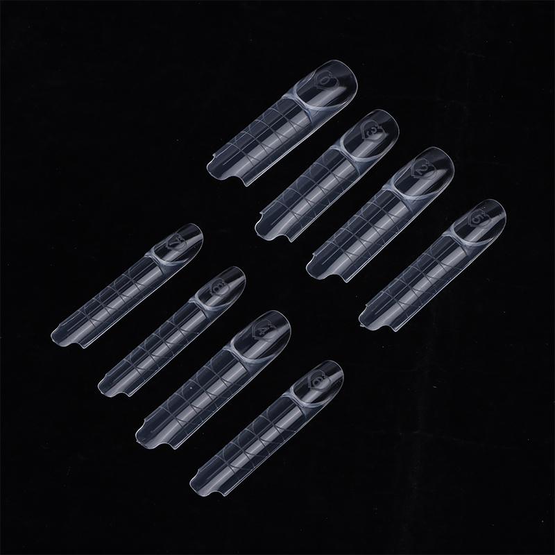 30/60/75/150 Stück Französische Dual-Formen 15 Größen Klar Wiederverwendbar Nagelverlängerung Builder Gel Französische Spitze Maniküre-Werkzeug DIY Kunst Salon