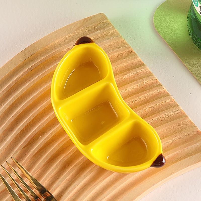 Practical Ceramic Fruit Shape Appetizer Plate Heat Resistant Ceramic Texture Suitable for Home Kitchens and Party Use