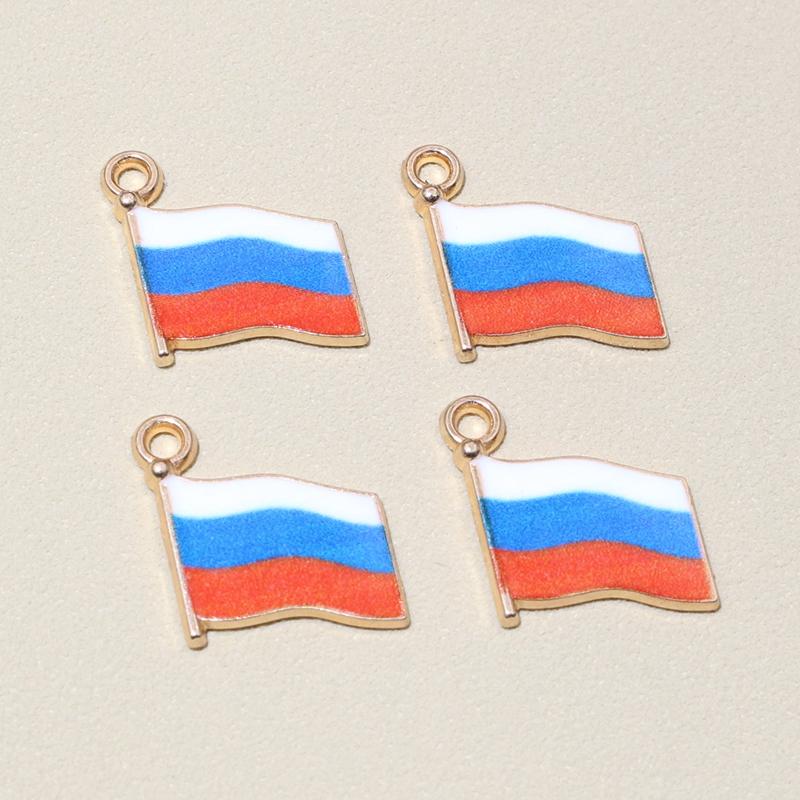 20pcs Enamel Football National Flags of Various Countries Charms Pendant DIY Jewelry Making Accessories for Necklace Earrings