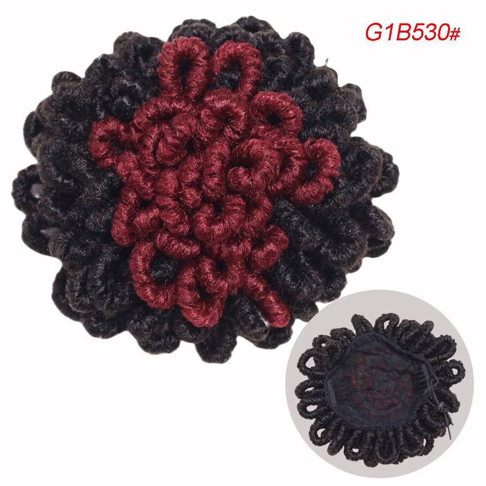 African Iron Wire Synthetic Fiber Dreadlocks Hair Bun
