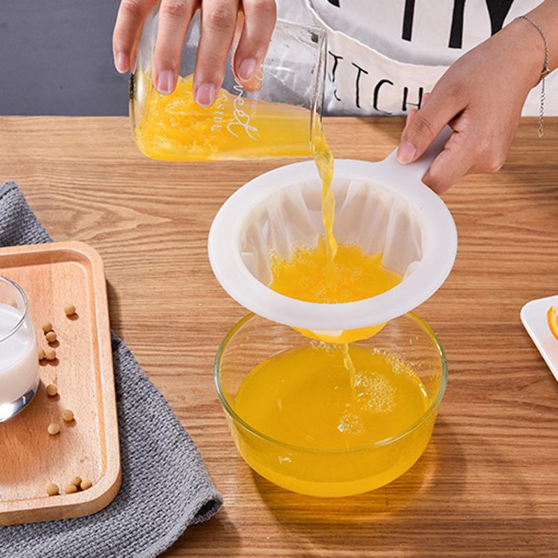 Kitchen Food Strainer Spoon 100/200/400 Mesh Reusable Super Fine Colander Mesh Sieve Strainer with Handle for Tea Soymilk Coffee