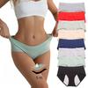 Solid Color Hygienic Pants Women's High Waist Underwear Leakproof Breathable Briefs