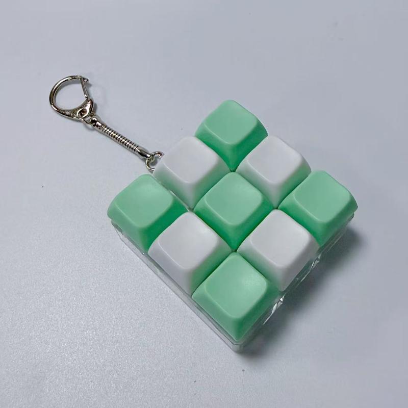 Nová klíčenka Fidget DIY Klávesnice Fidget Klíčenka Klíče Tlačítko Úleva od stresu Prst Klávesnice Krytka 9Klíčů Zkrácení času Klikací hračka