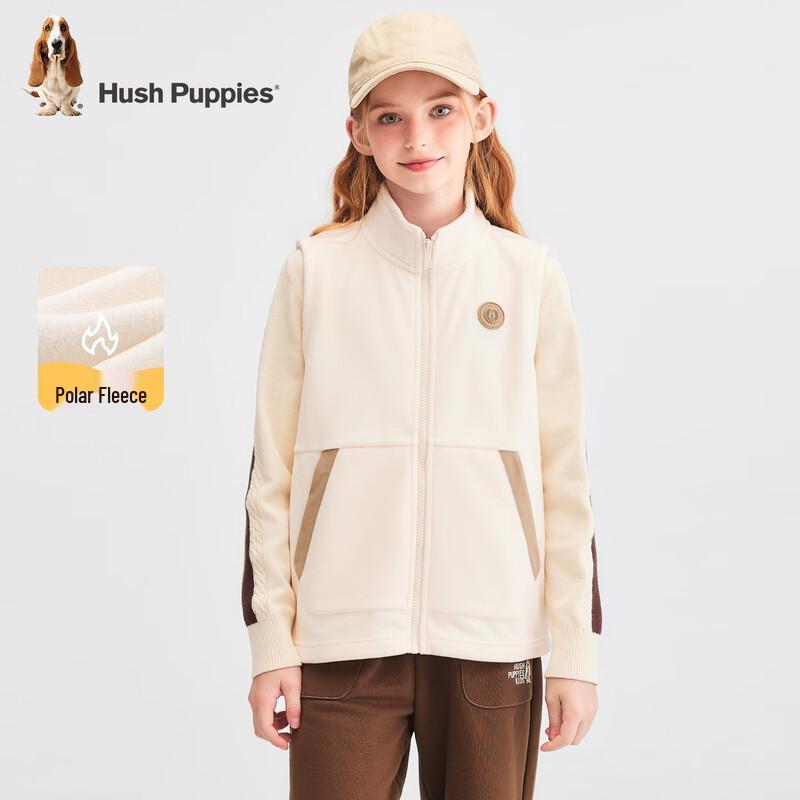 Детский теплый флисовый жилет Hush Puppies 120 кремовый