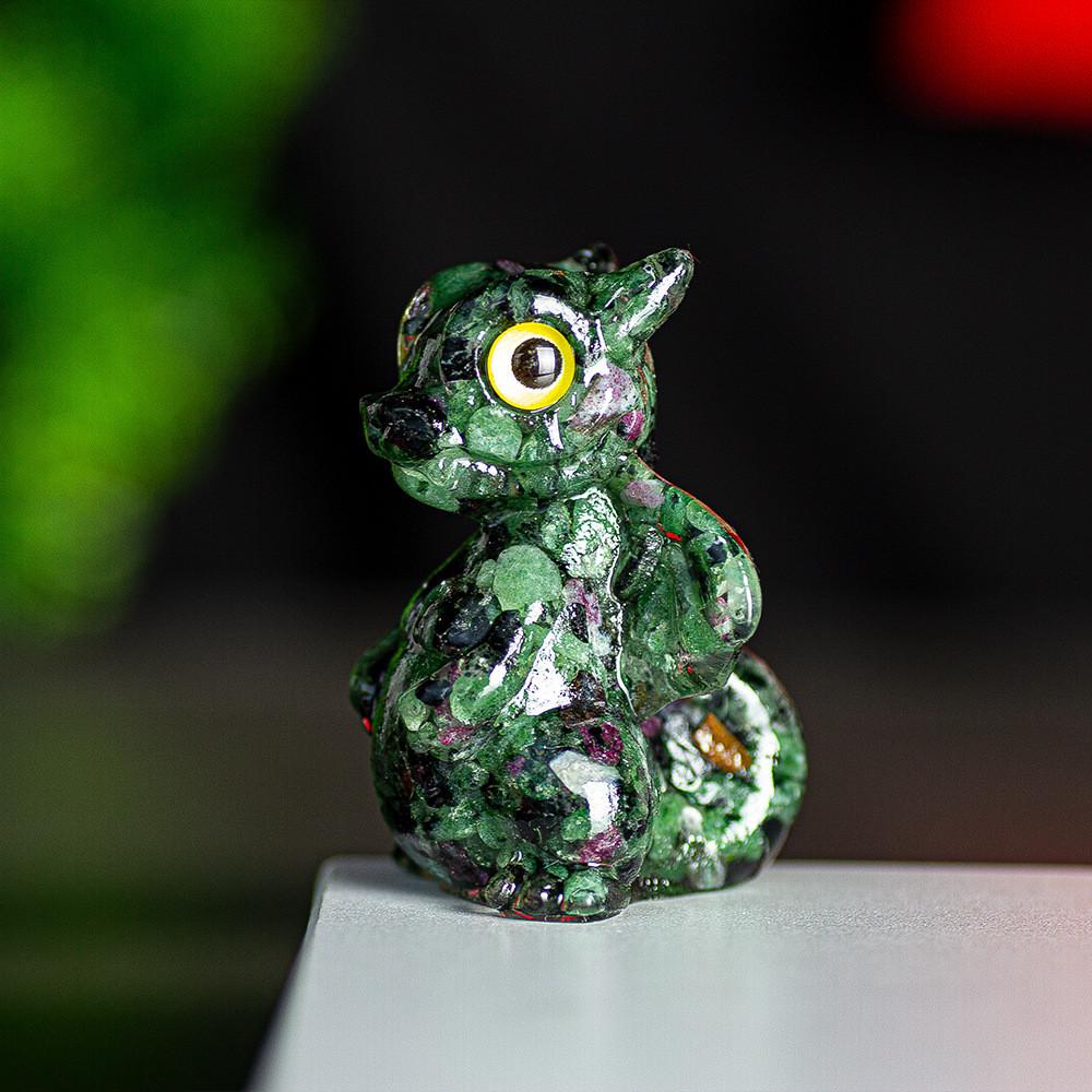 Crystal Energy Dragon Figurine Resin Craft For Office Decor Gift For Friends