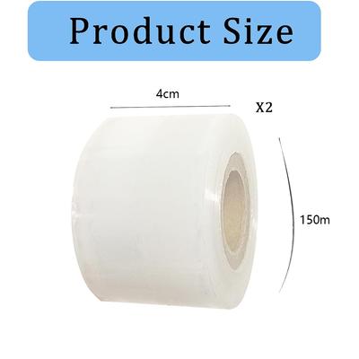 Nowe 2 rolki mini folii stretch do butelek, słoików, uszczelnień, wytrzymała folia stretch, 4cmx150m