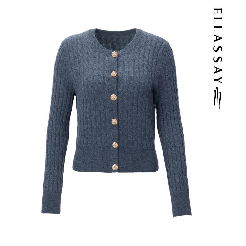 ELLASSAY Women's 99% Wool Knit Cardigan