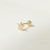 LUNNE 14k Pressed Star Cubic Piercing (14k Gold) (Bar Thickness 1mm) S05