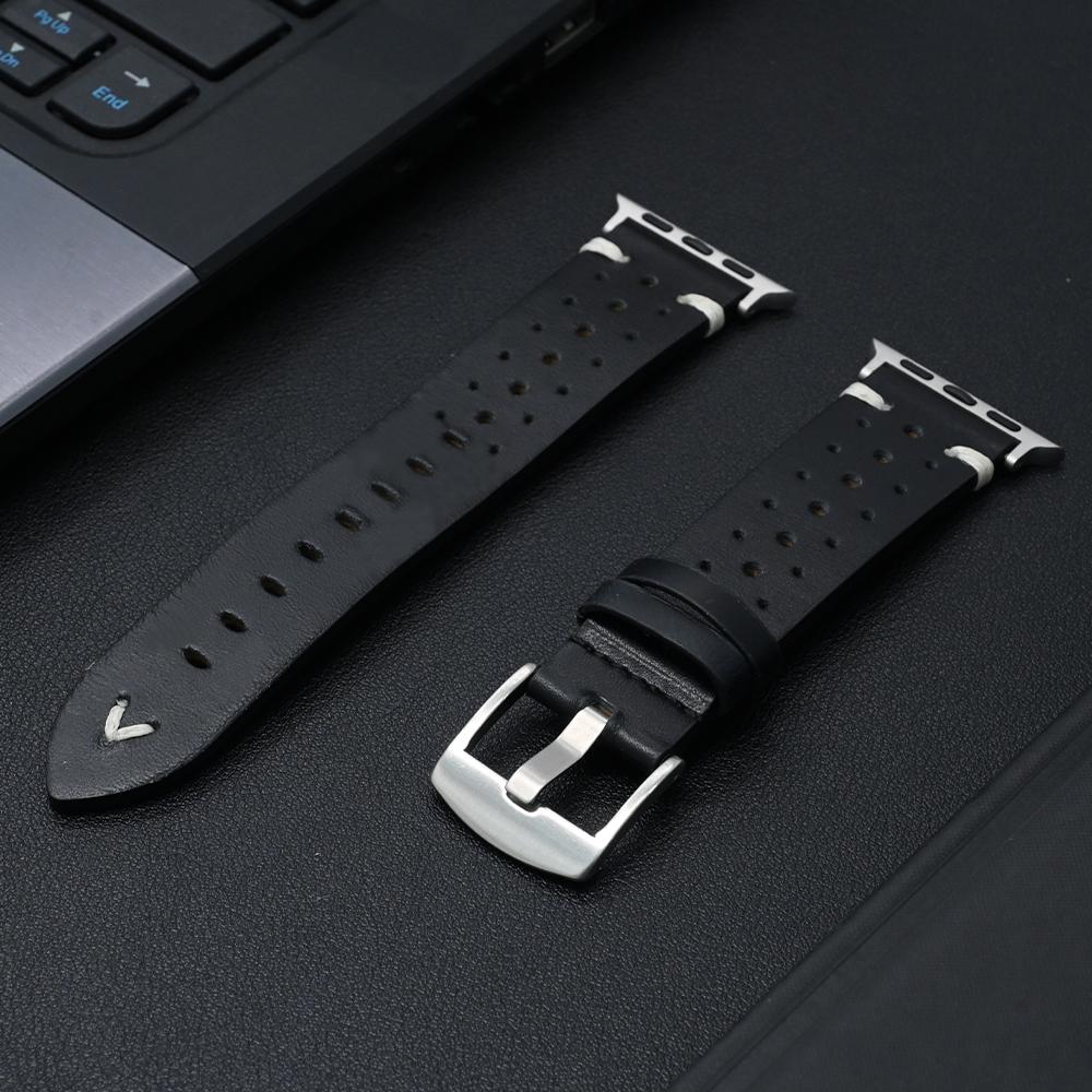 Business Lederarmband für Apple Watch Ultra 2 49mm 10 46mm 42mm Herren Luxus Armbänder für IWatch 9 8 7 6 5 4 SE 41mm 40 38 44mm 45mm
