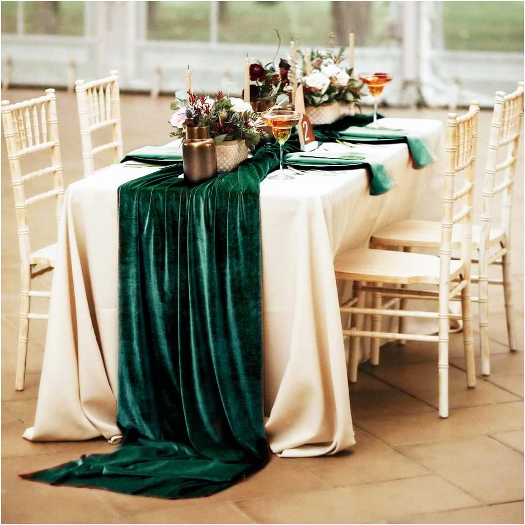 Luxurious Velvet Table Runner, Wedding Reception Baby Shower Decora, Soft Table Linen Overlay, WeddingTable Runner Room Decor