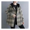 Navava Long Sleeve Hoodie Jacket Vintage Check Nc188