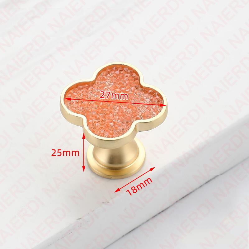NAIERDI Heart Diamonds Cabinet Handles Zinc Alloy Lucky Clover Furniture Handles Drawer Knob Kitchen Wardrobes Dresser Knob