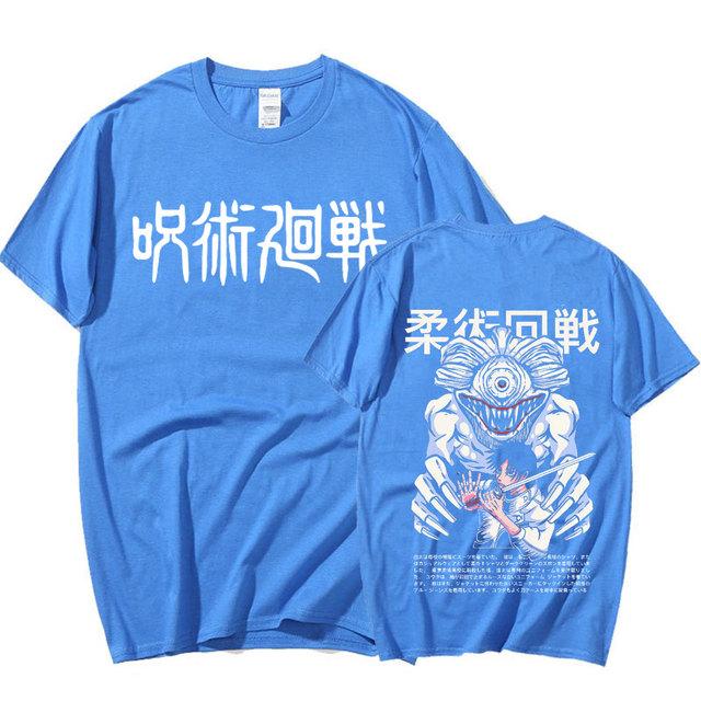 Harajuku Anime Jujutsu Kaisen Yuta Okkotsu Manga T-shirts med grafiska tryck för herr, dam bomull, kortärmade sommar-tröjor Oversized Streetwear
