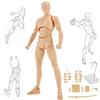 Drawing Mannequin with 30 Points of Articulation, Male & Female Models, with Stand [Professional Recommended] Ideal for Manga and Art, Featuring Muscl