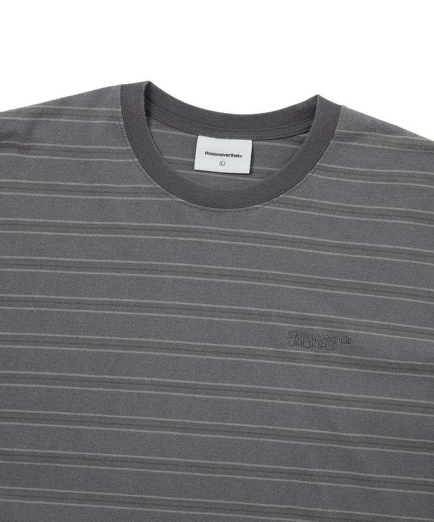 THISISNEVERTHAT Washed Striped Tee Gray