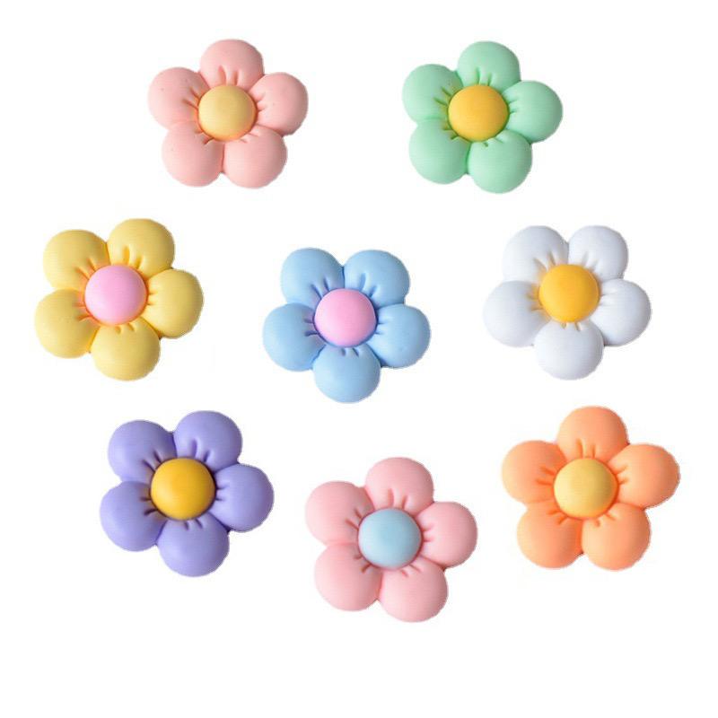 10 Pcs New Cute Cartoon Versatile Little Fresh Flower Series Resin Scrapbook Diy Jewelry Children Gift Hairpin Accessories A60