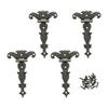 4PCS Zinc Alloy Antique T Hinges for Cabinets Wooden Boxes Vintage Style