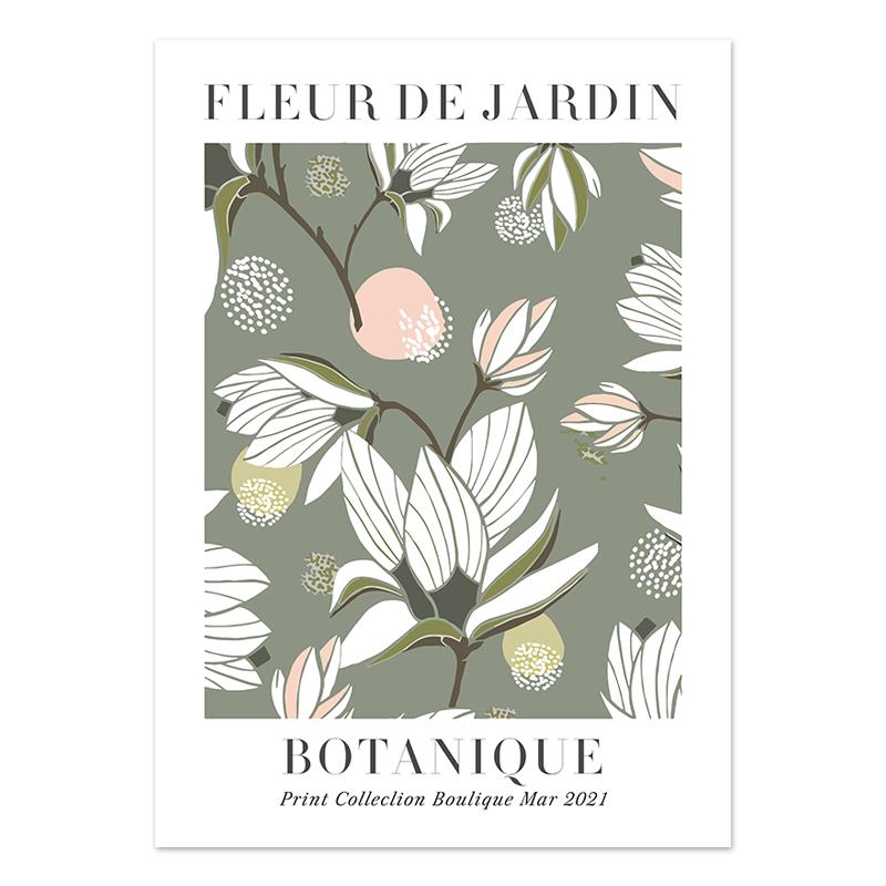 Abstrakte Zitronen-Blumen-Auge-Orange-Poster und Drucke, Vintage-Pflanzen-Wandkunst, Wandbilder für Wohnzimmer-Dekoration, Leinwandgemälde